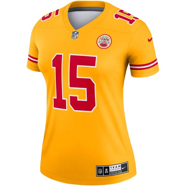 Women's Kansas City Chiefs Patrick Mahomes Nike Gold Inverted Legend Jersey