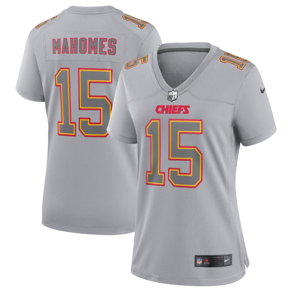 Women's Kansas City Chiefs Patrick Mahomes Nike Gray Atmosphere Fashion Game Jersey