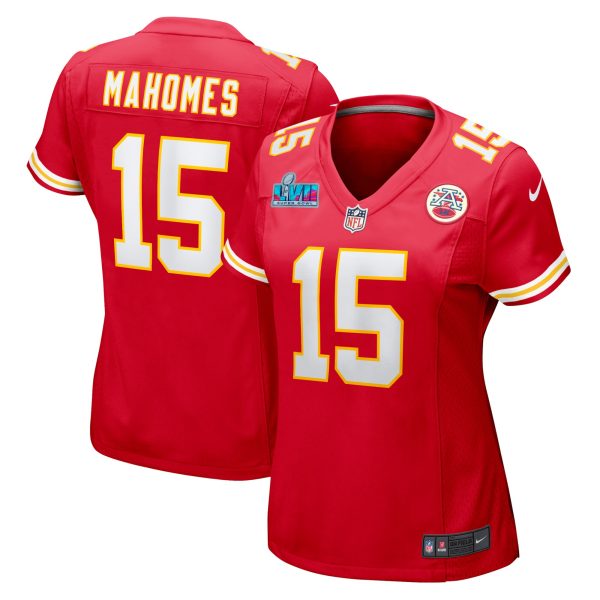Women's Kansas City Chiefs Patrick Mahomes Nike Red Super Bowl LVII Patch Game Jersey