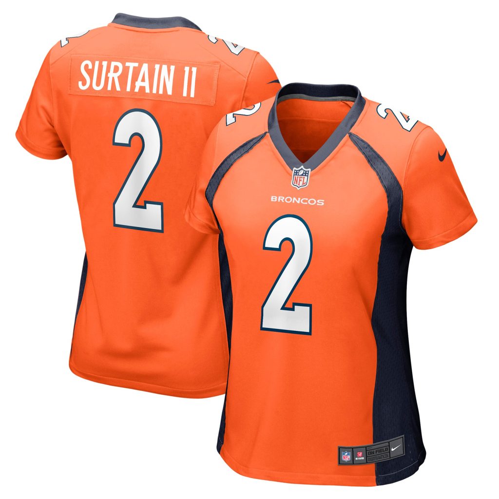 Women's Denver Broncos Patrick Surtain II Nike Orange Nike Game Jersey
