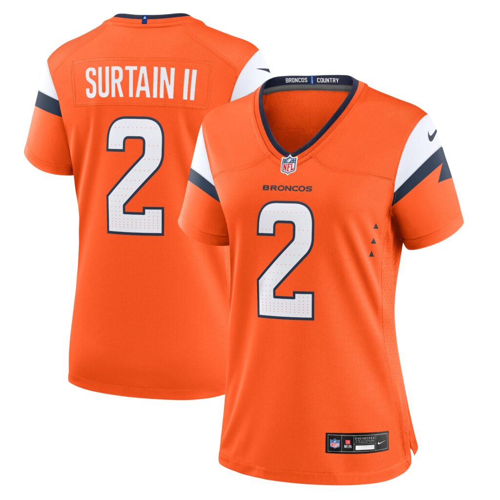 Patrick Surtain II Denver Broncos Nike Women's Game Jersey - Orange