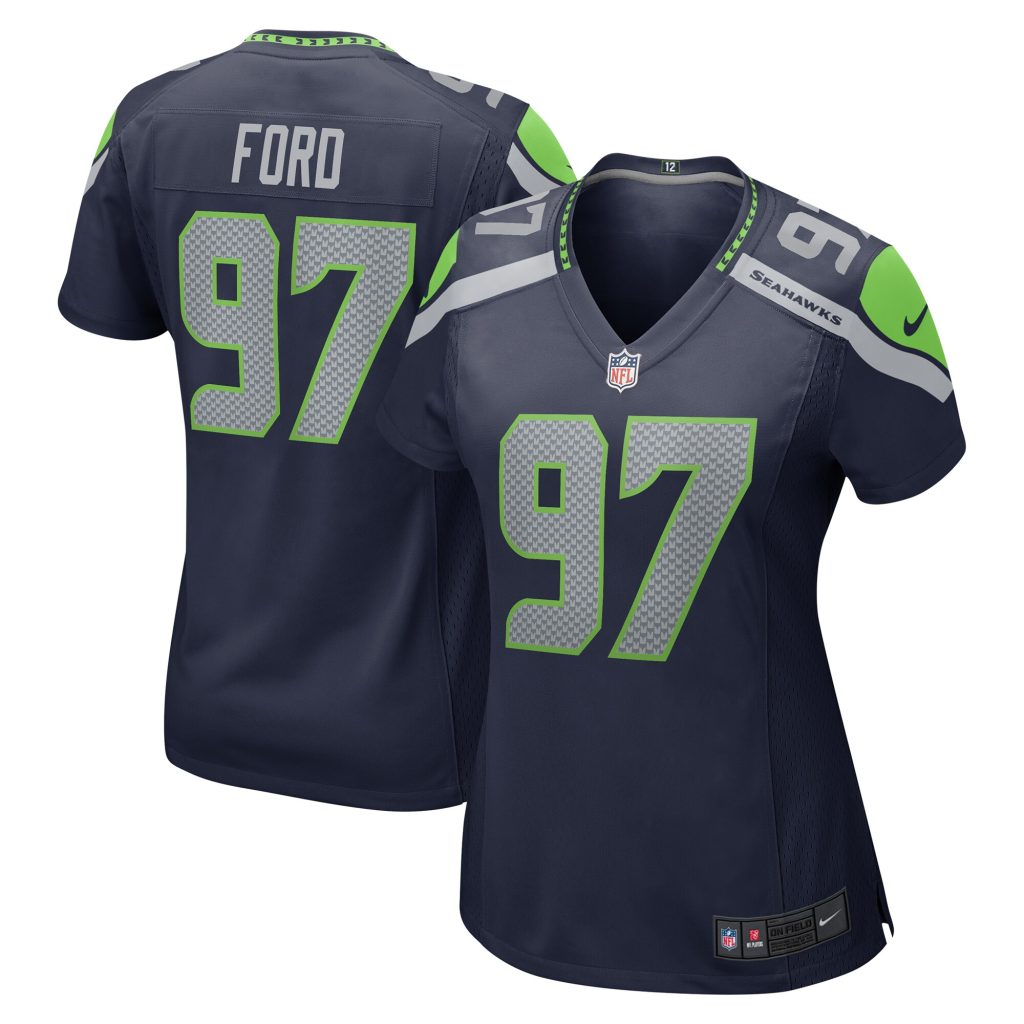 Women's Seattle Seahawks Poona Ford Nike College Navy Game Jersey