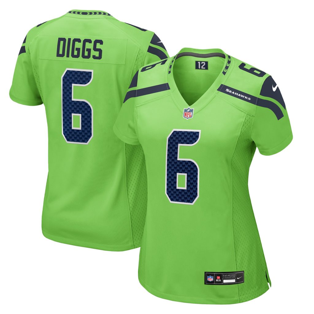 Quandre Diggs Seattle Seahawks Nike Women's  Game Jersey - Neon Green