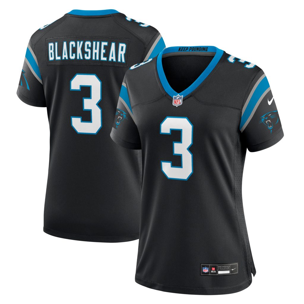 Women's Carolina Panthers Raheem Blackshear Nike Black Team Game Jersey