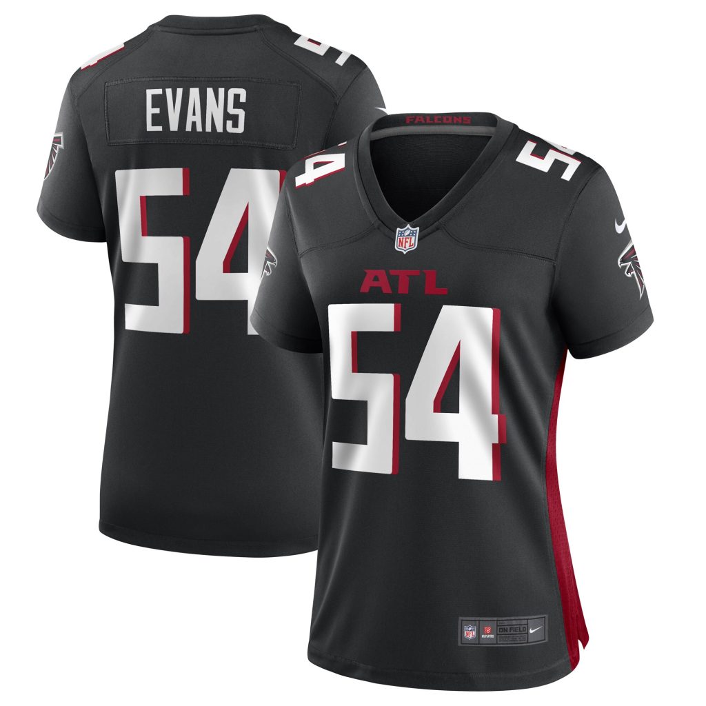Women's Atlanta Falcons Rashaan Evans Nike Black Game Player Jersey