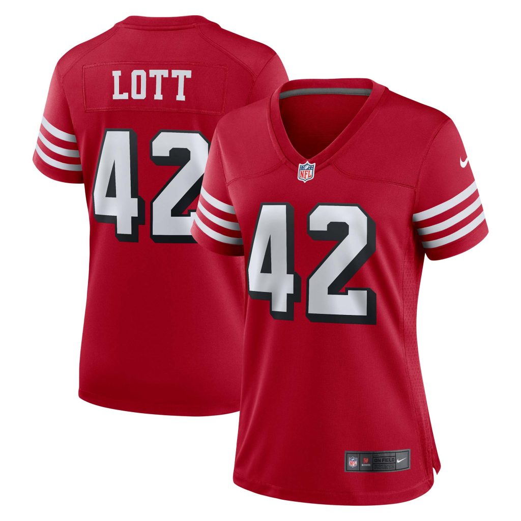 Women's San Francisco 49ers Ronnie Lott Nike Scarlet Alternate Game Jersey