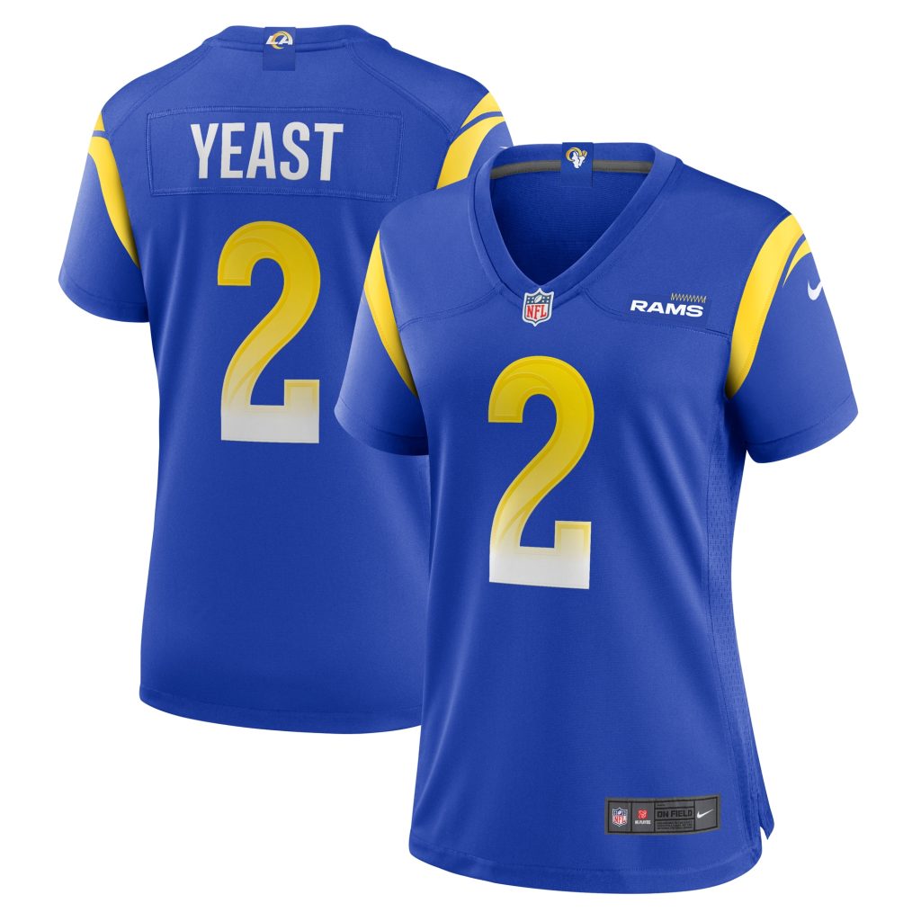 Women's Los Angeles Rams Russ Yeast Nike Royal Home Game Jersey