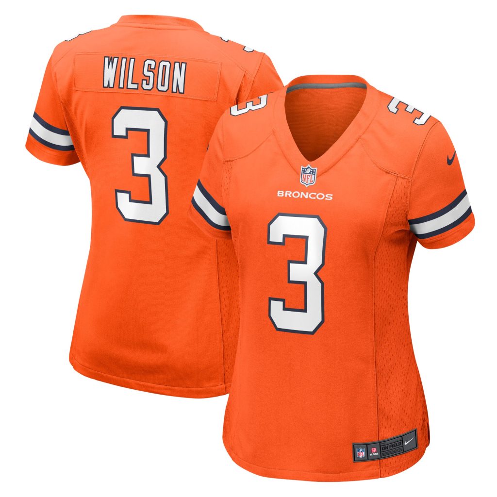 Women's Denver Broncos Russell Wilson Nike Orange Player Game Jersey