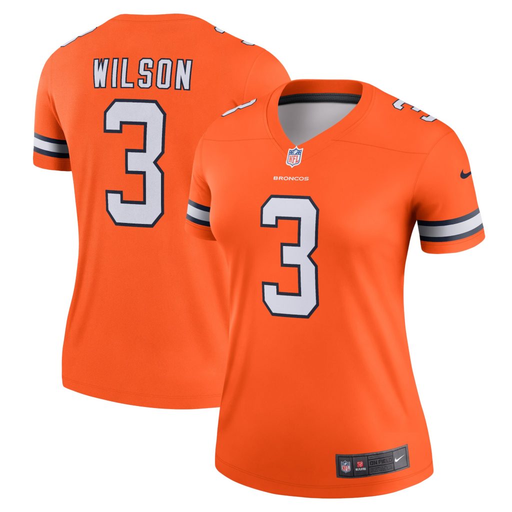 Women's Denver Broncos Russell Wilson Nike Orange Team Alternate Legend Jersey