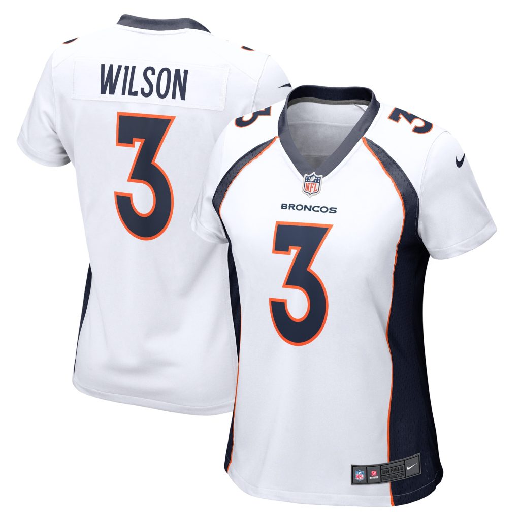 Women's Denver Broncos Russell Wilson Nike White Game Jersey