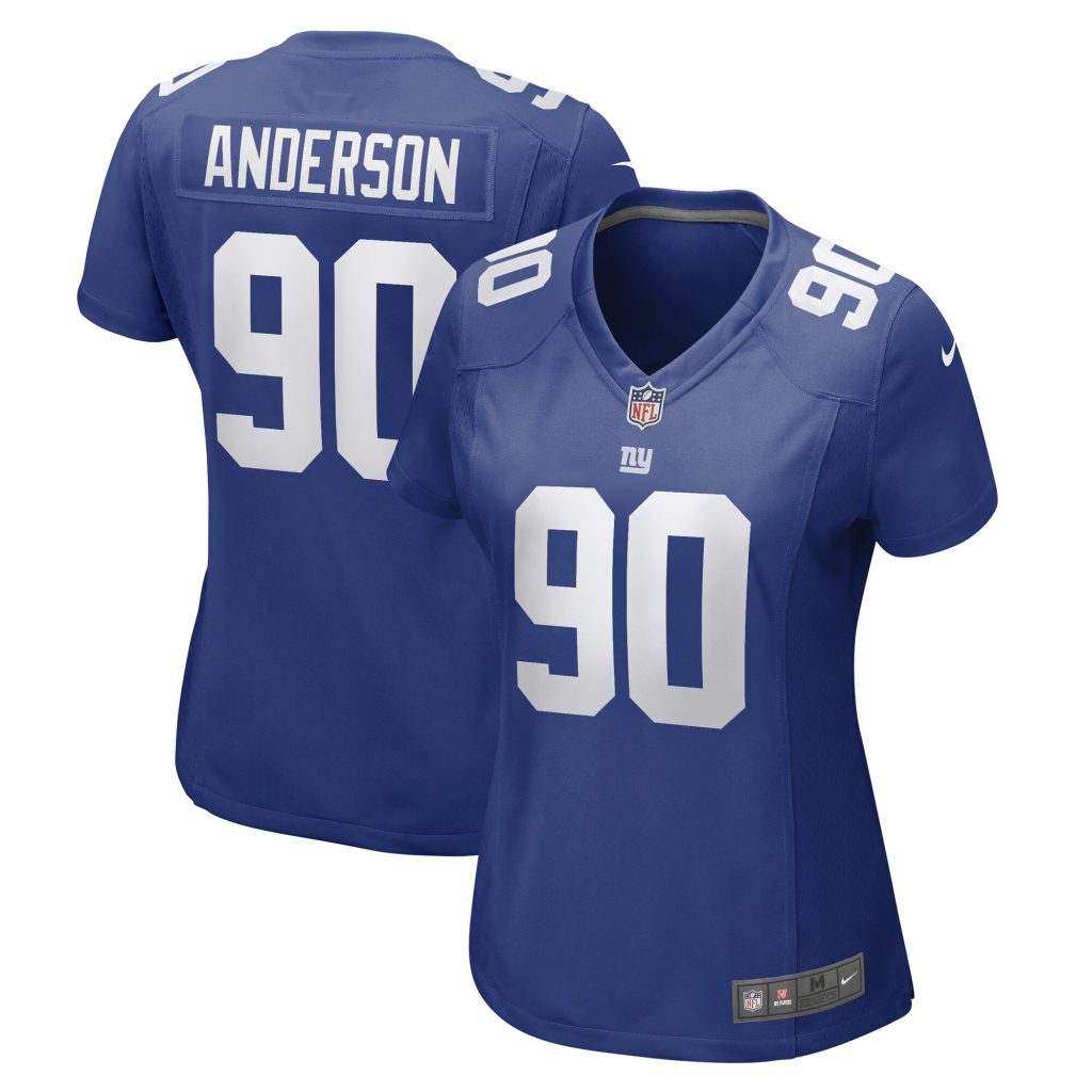 Women's New York Giants Ryder Anderson Nike Royal Game Player Jersey