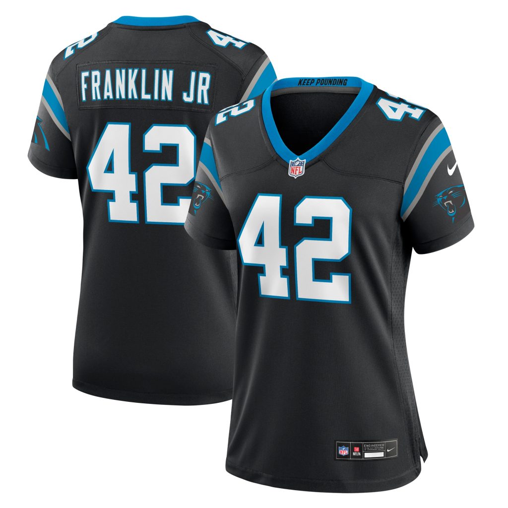 Women's Carolina Panthers Sam Franklin Jr. Nike Black Team Game Jersey