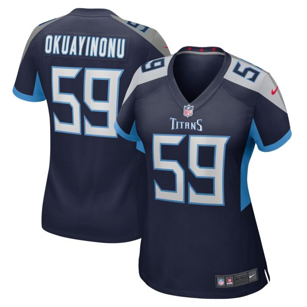 Women's Tennessee Titans Sam Okuayinonu Nike Navy Home Game Player Jersey