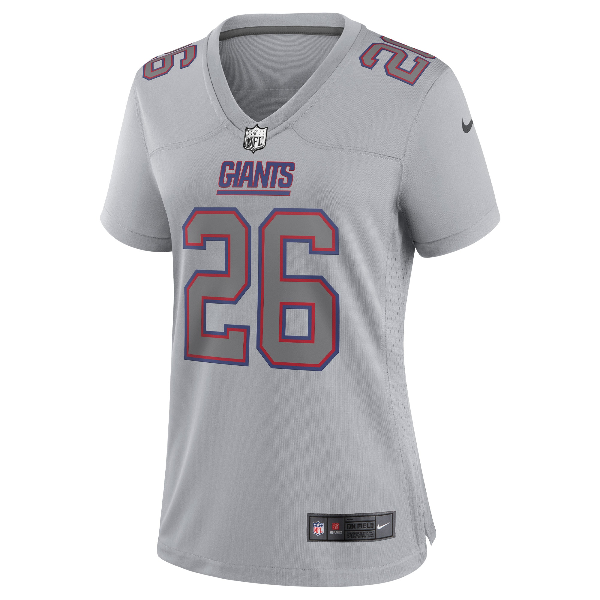 Women's New York Giants Saquon Barkley Nike Gray Atmosphere Fashion ...