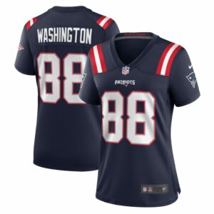 Women's New England Patriots Scotty Washington Nike Navy Home Game Player Jersey