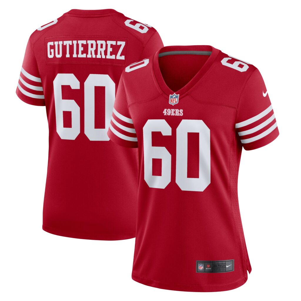 Sebastian Gutierrez San Francisco 49ers Nike Women's Team Game Jersey -  Scarlet