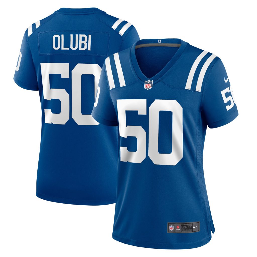 Women's Indianapolis Colts Segun Olubi Nike Royal Game Player Jersey