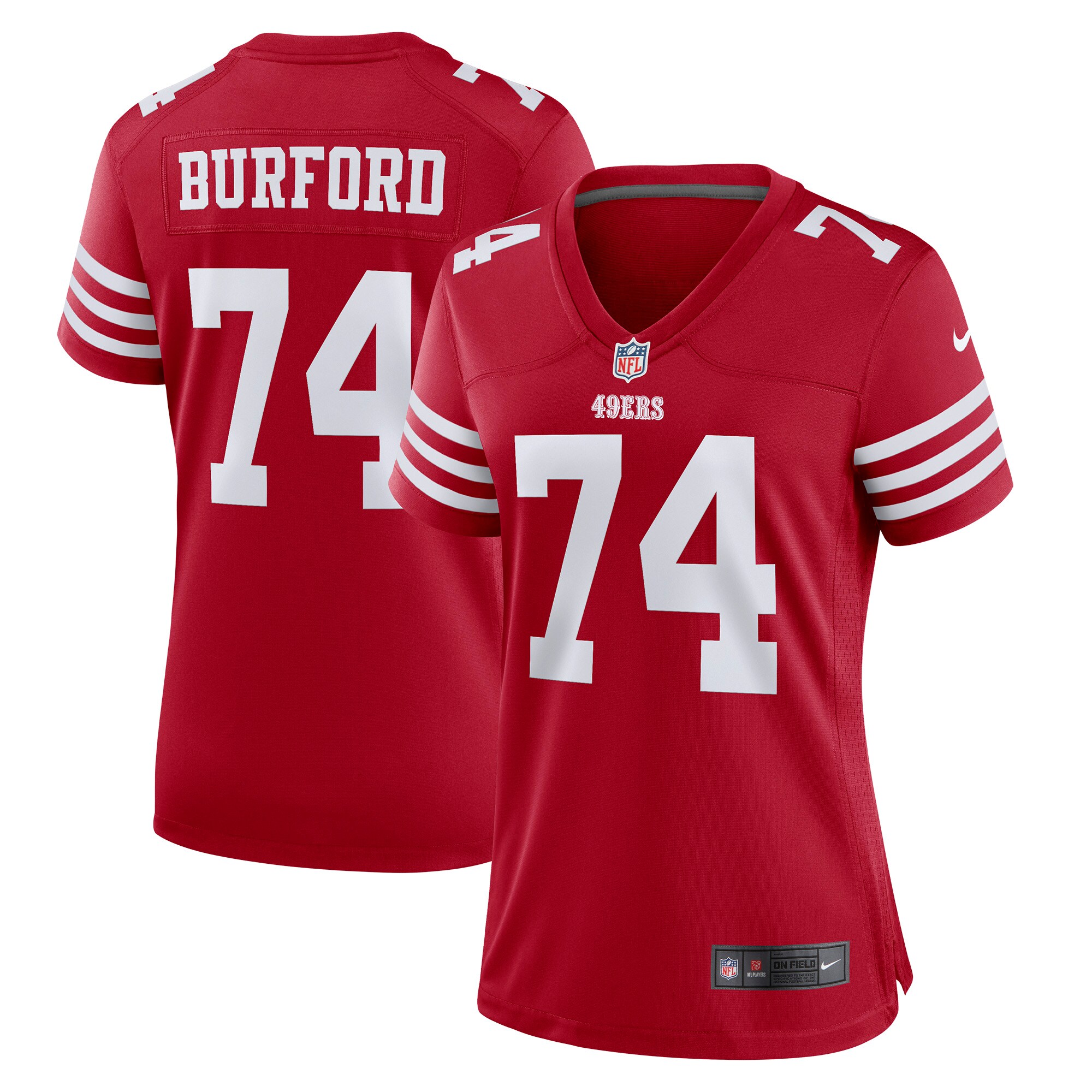 Women's San Francisco 49ers Spencer Burford Nike Scarlet Game Player Jersey