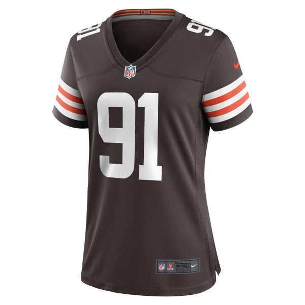 Women's Cleveland Browns Stephen Weatherly Nike Brown Game Player Jersey