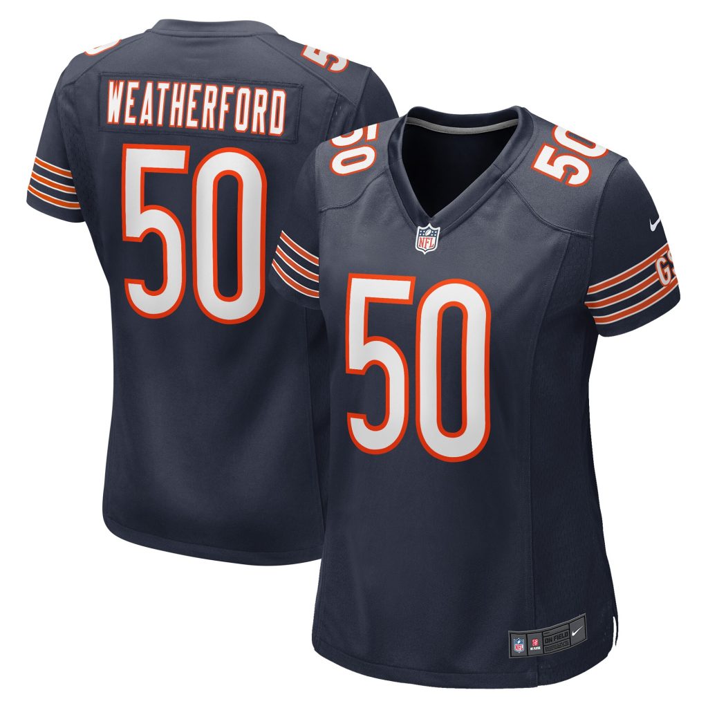 Women's Chicago Bears Sterling Weatherford Nike Navy Game Player Jersey