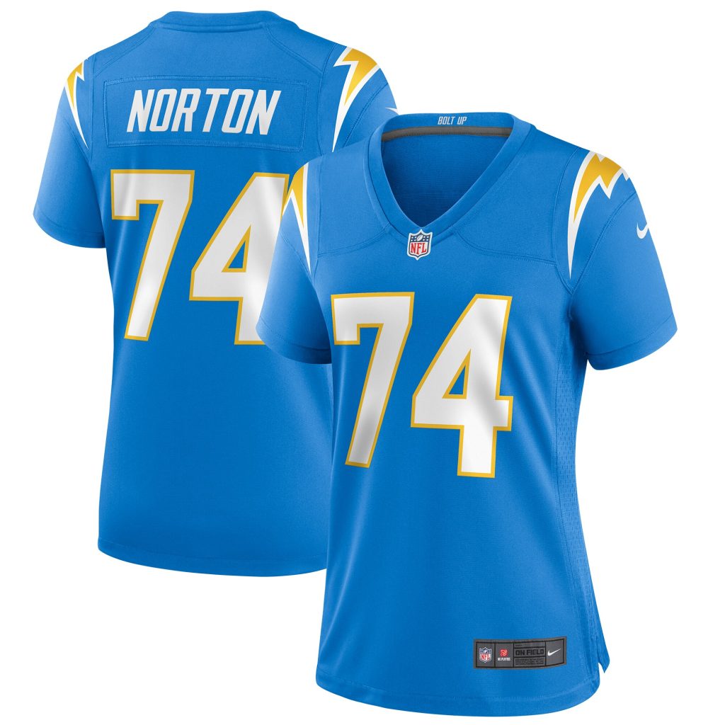 Women's Los Angeles Chargers Storm Norton Nike Powder Blue Game Jersey