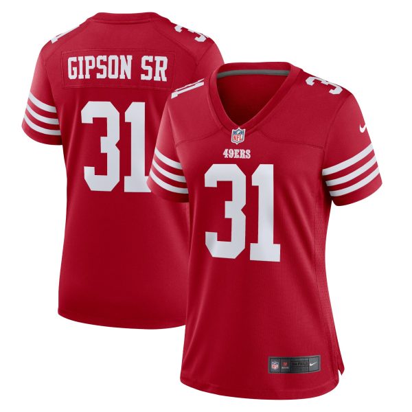 Women's San Francisco 49ers Tashaun Gipson Sr. Nike Scarlet Home Game Player Jersey