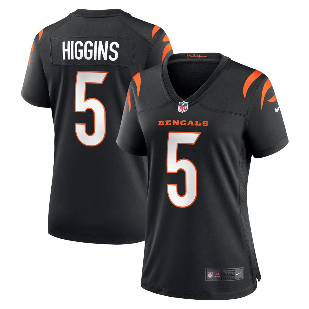 Women's Cincinnati Bengals Tee Higgins Nike Black Game Player Jersey
