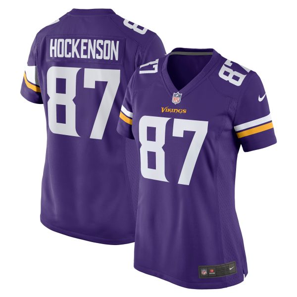 Women's Minnesota Vikings T.J. Hockenson Nike Purple Game Player Jersey