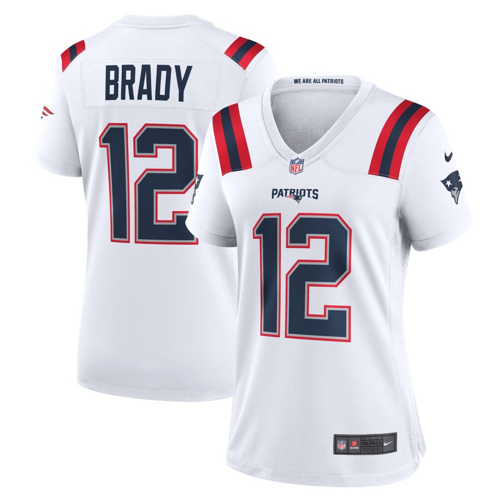 Women's New England Patriots Tom Brady Nike White Retired Game Jersey