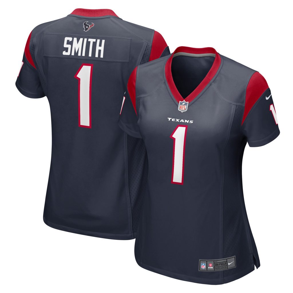 Women's Houston Texans Tremon Smith Nike Navy Team Game Player Jersey