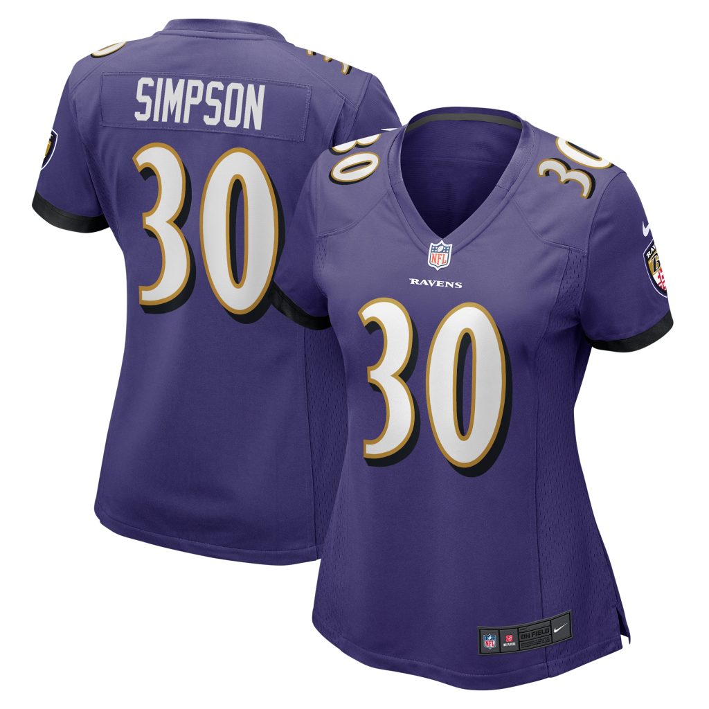 Trenton Simpson Baltimore Ravens Nike Women's  Game Jersey -  Purple