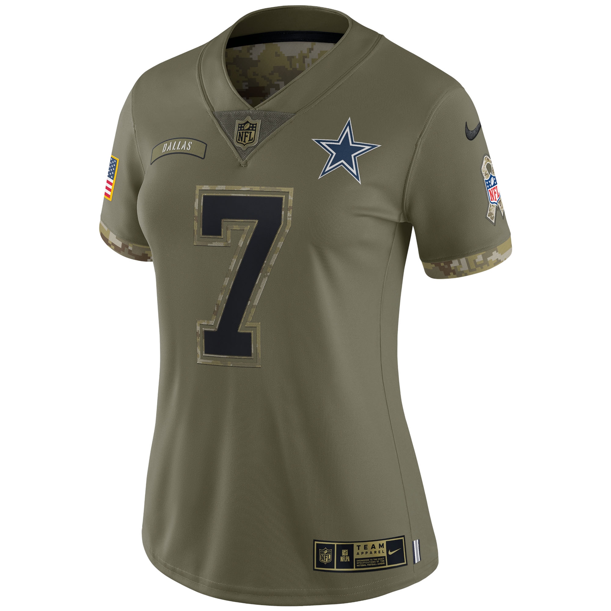 Women's Dallas Cowboys Trevon Diggs Nike Olive 2022 Salute To Service Limited Jersey
