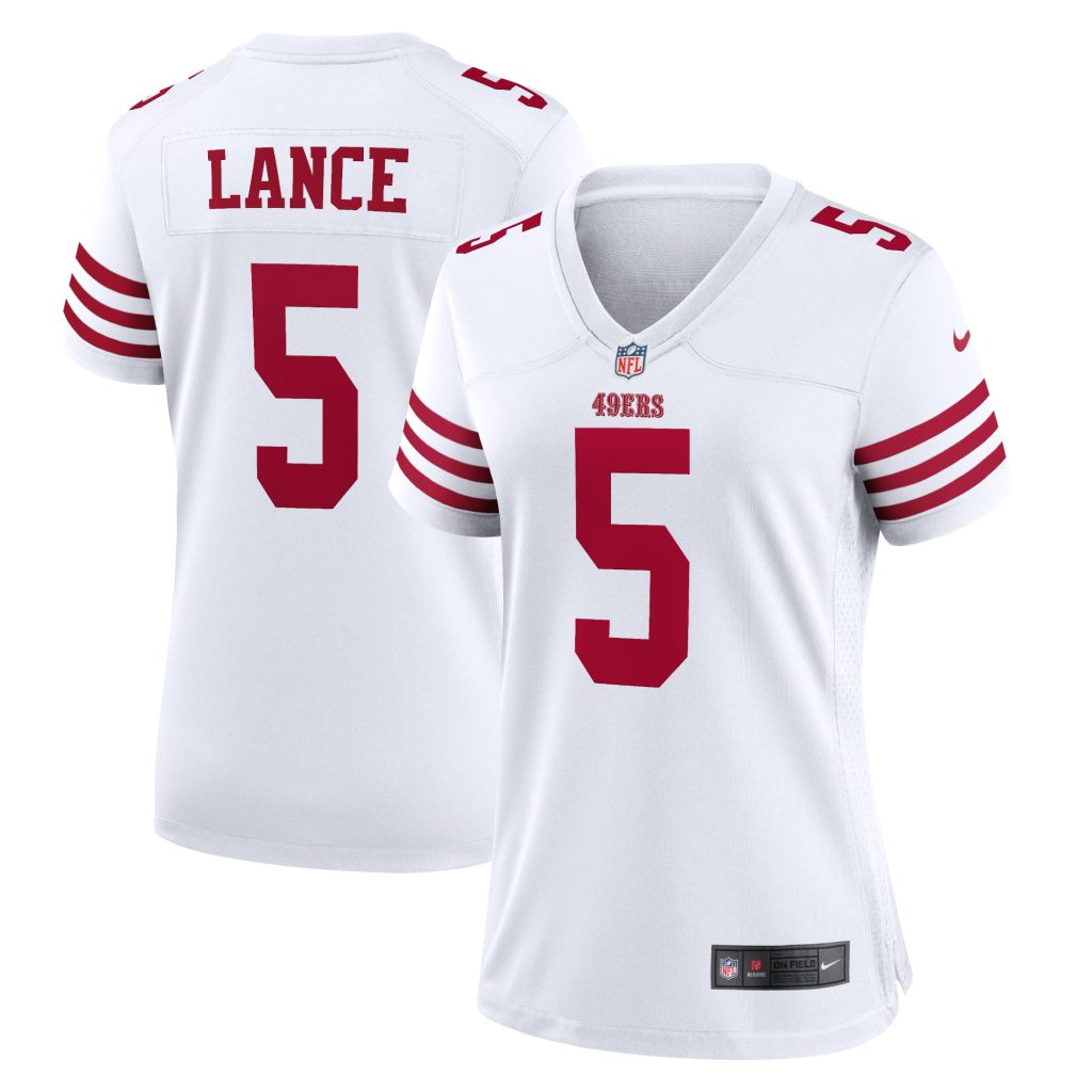 Women's San Francisco 49ers Trey Lance Nike White Player Game Jersey