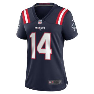 Women's New England Patriots Tristan Vizcaino Nike Navy Home Game Player Jersey