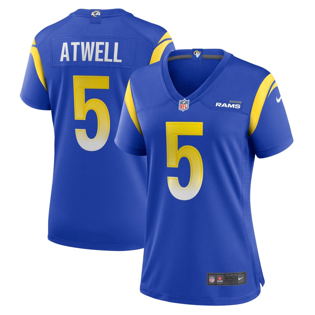Women's Los Angeles Rams Tutu Atwell Nike Royal Home Game Jersey