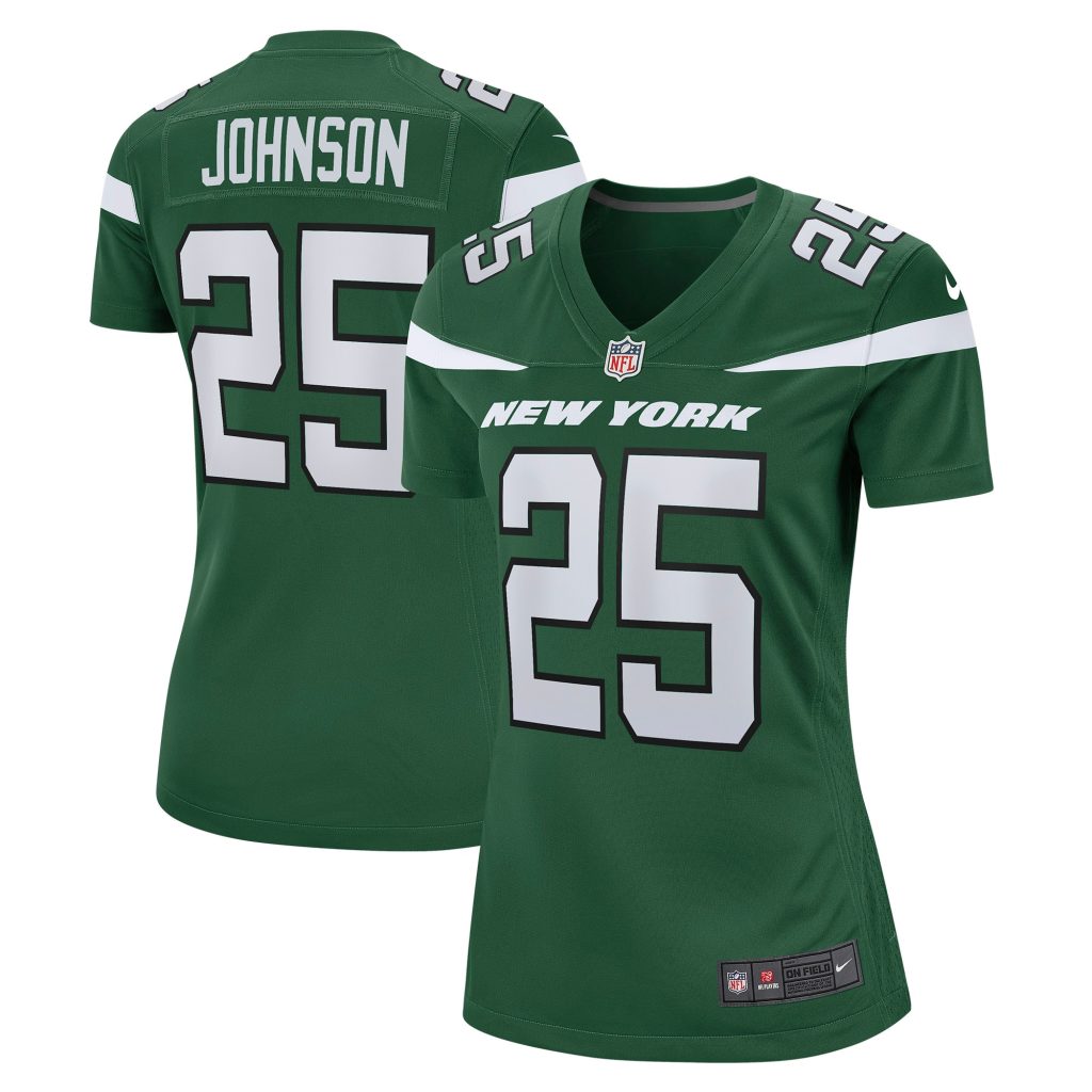 Women's New York Jets Ty Johnson Nike Gotham Green Game Jersey