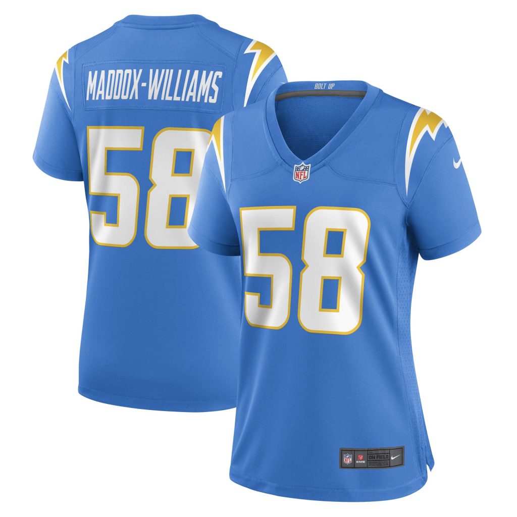 Women's Los Angeles Chargers Tyreek Maddox-Williams Nike Powder Blue Game Player Jersey