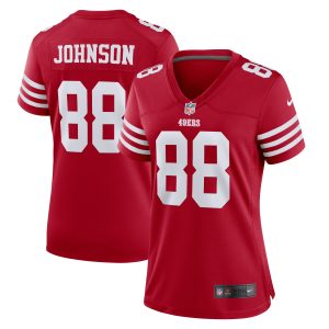 Women's San Francisco 49ers Tyron Johnson Nike Scarlet Team Game Jersey