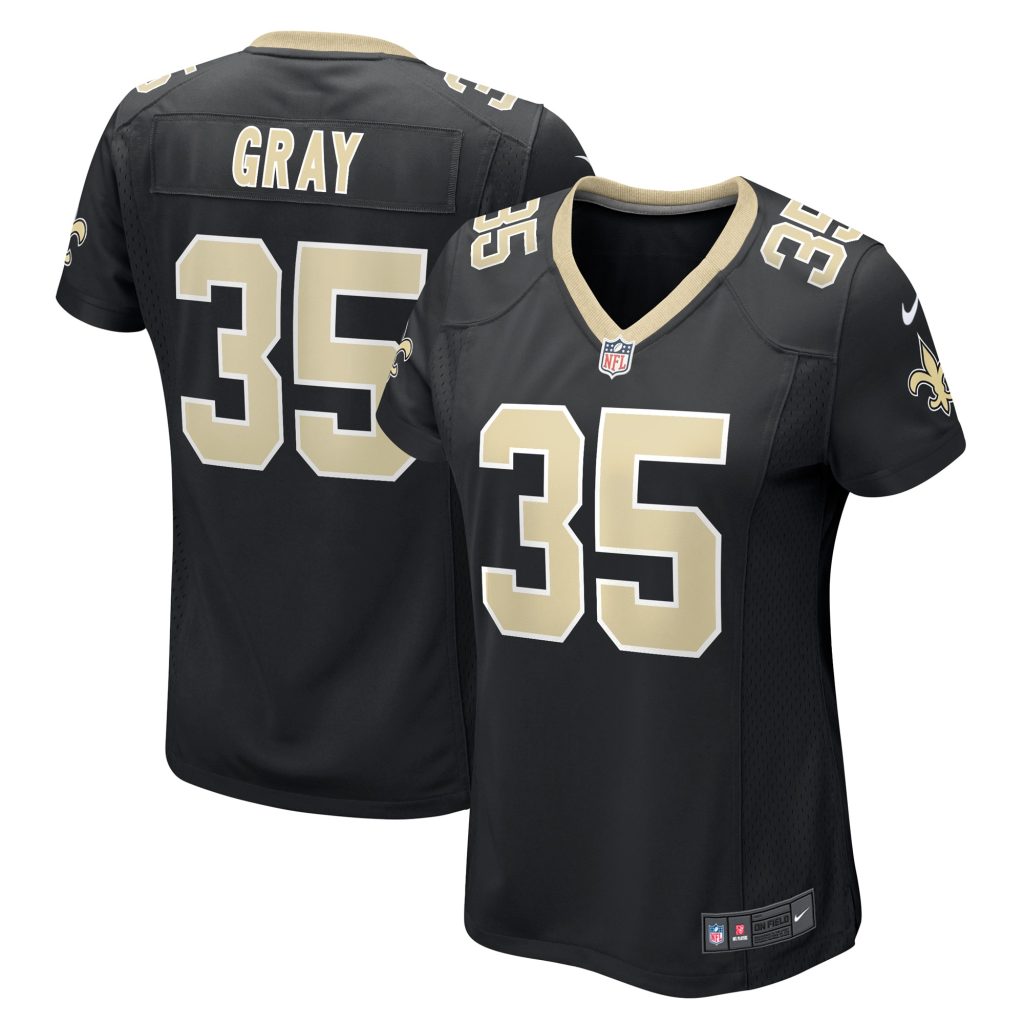 Women's New Orleans Saints Vincent Gray Nike Black Game Player Jersey