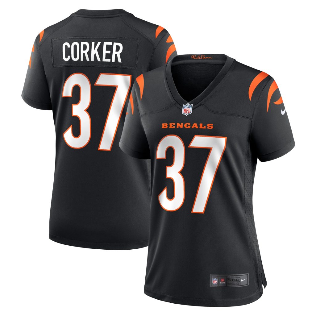 Women's Cincinnati Bengals Yusuf Corker Nike Black Game Player Jersey