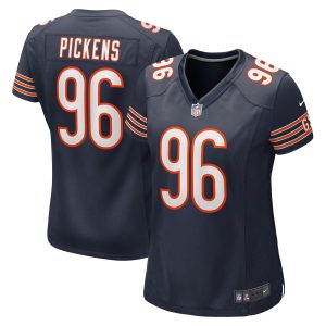 Women's Chicago Bears Zacch Pickens Nike Navy Team Game Jersey