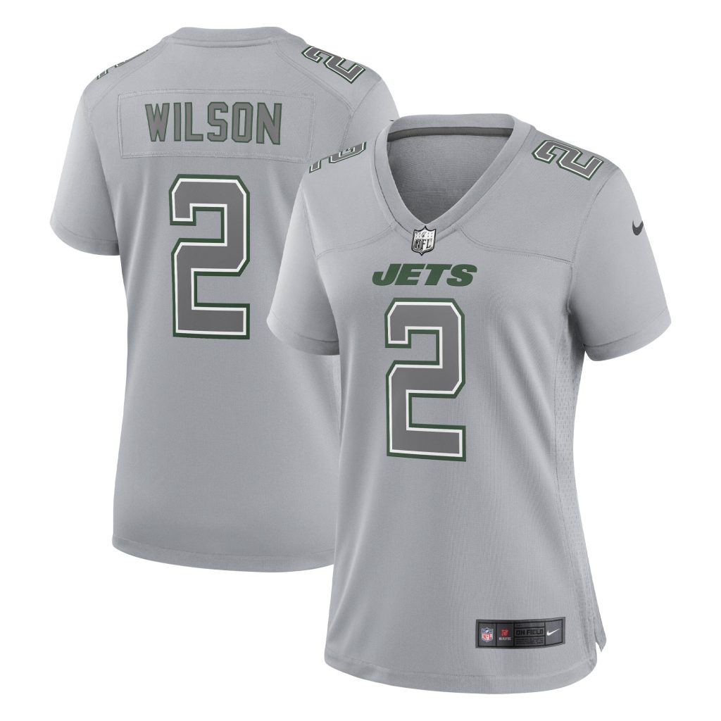 Women's New York Jets Zach Wilson Nike Gray Atmosphere Fashion Game Jersey