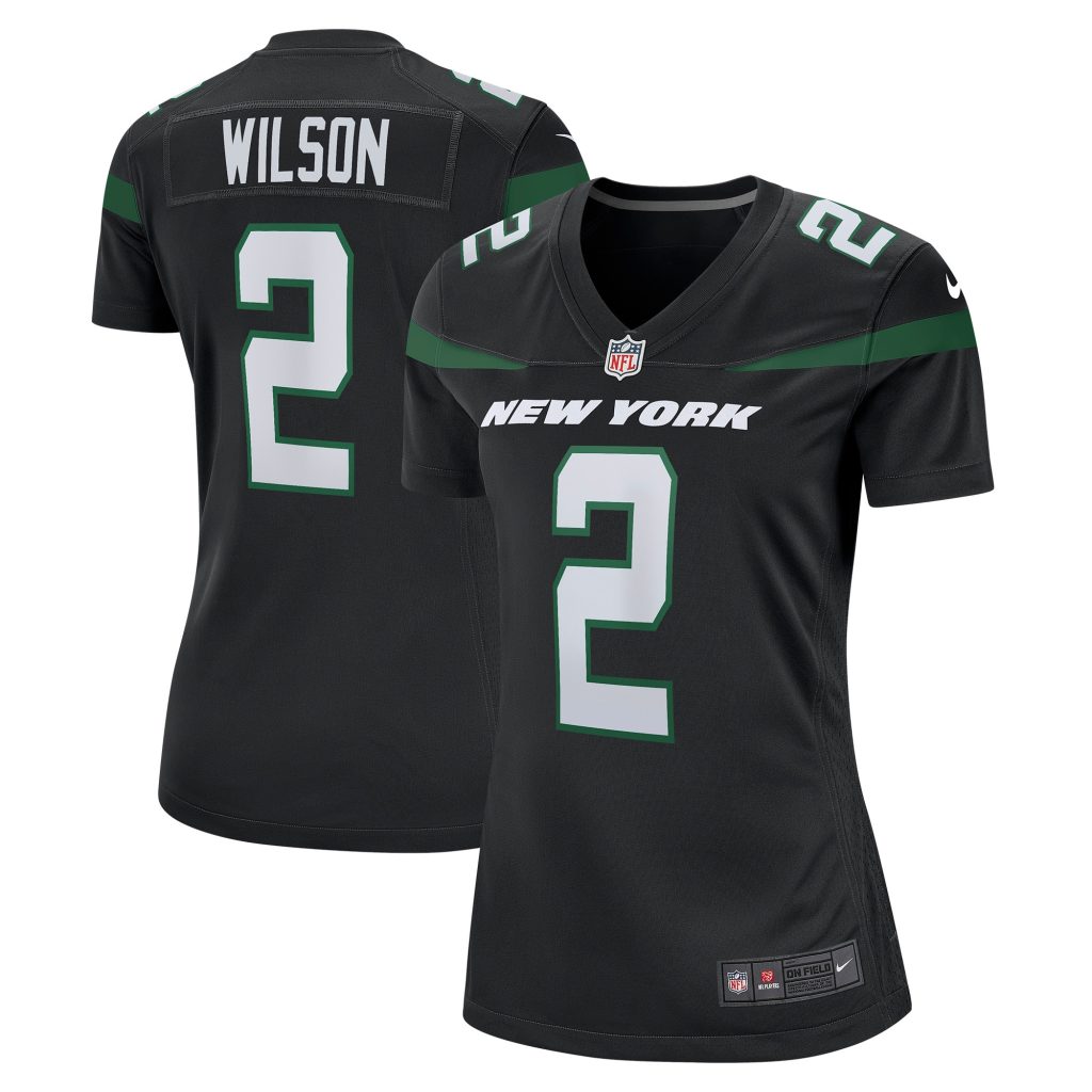Women's New York Jets Zach Wilson Nike Stealth Black Game Jersey