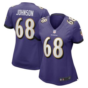 Women's Baltimore Ravens Zack Johnson Nike Purple Home Game Player Jersey