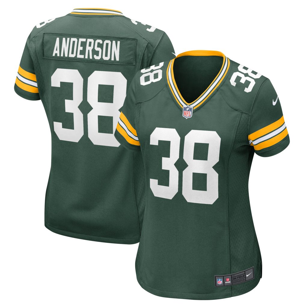 Zayne Anderson Green Bay Packers Nike Women's Team Game Jersey -  Green