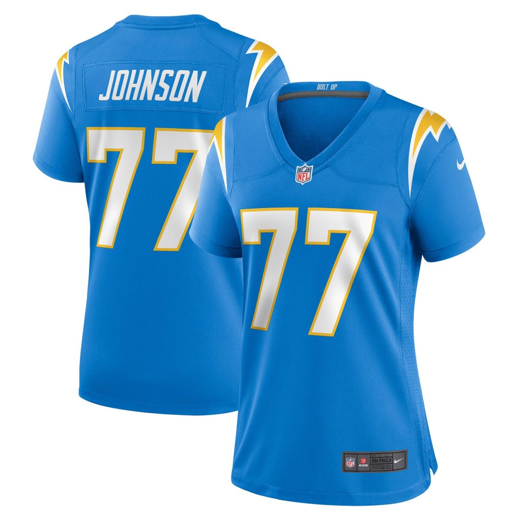Women's Los Angeles Chargers Zion Johnson Nike Powder Blue Player Game Jersey