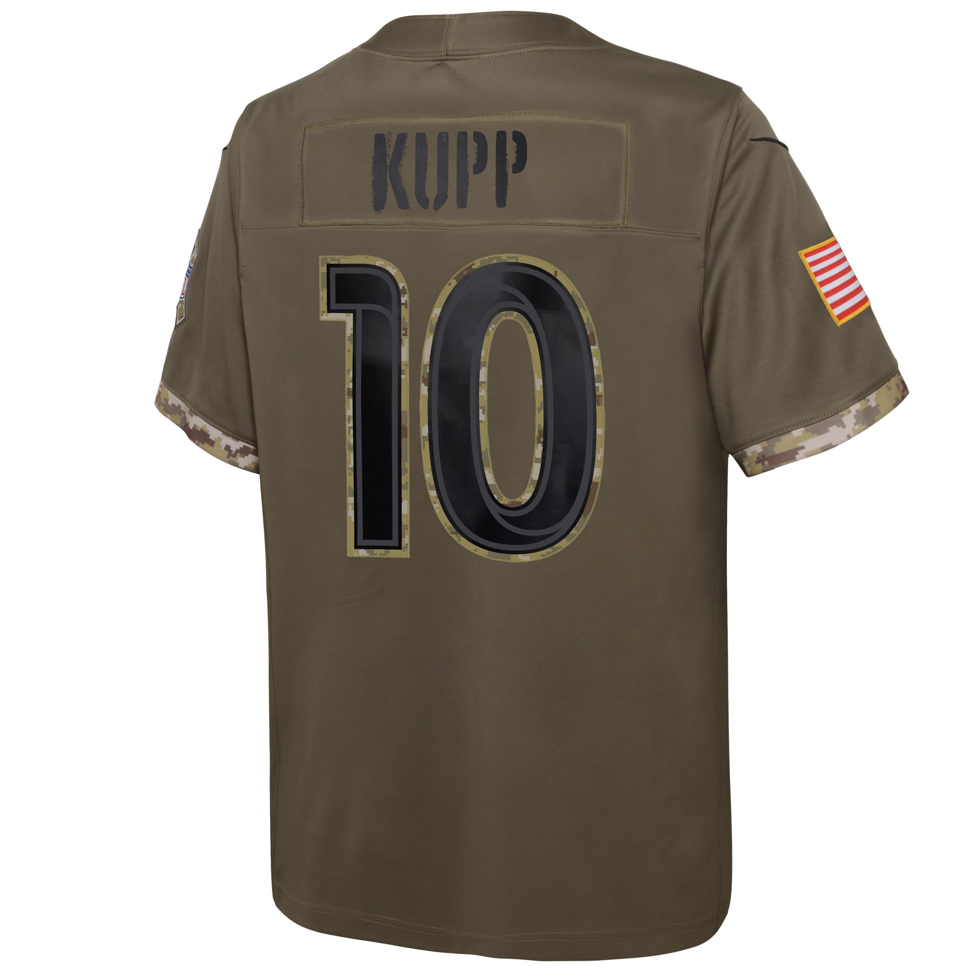 Youth Los Angeles Rams Cooper Kupp Nike Olive 2022 Salute To Service Player Limited Jersey