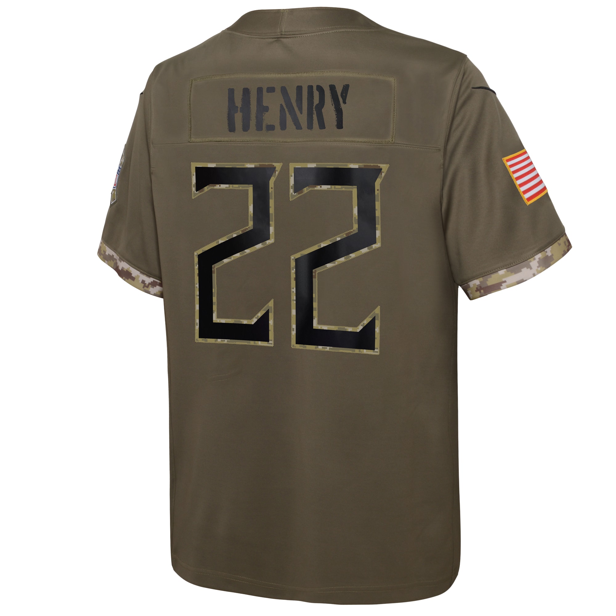 Youth Tennessee Titans Derrick Henry Nike Olive 2022 Salute To Service Player Limited Jersey
