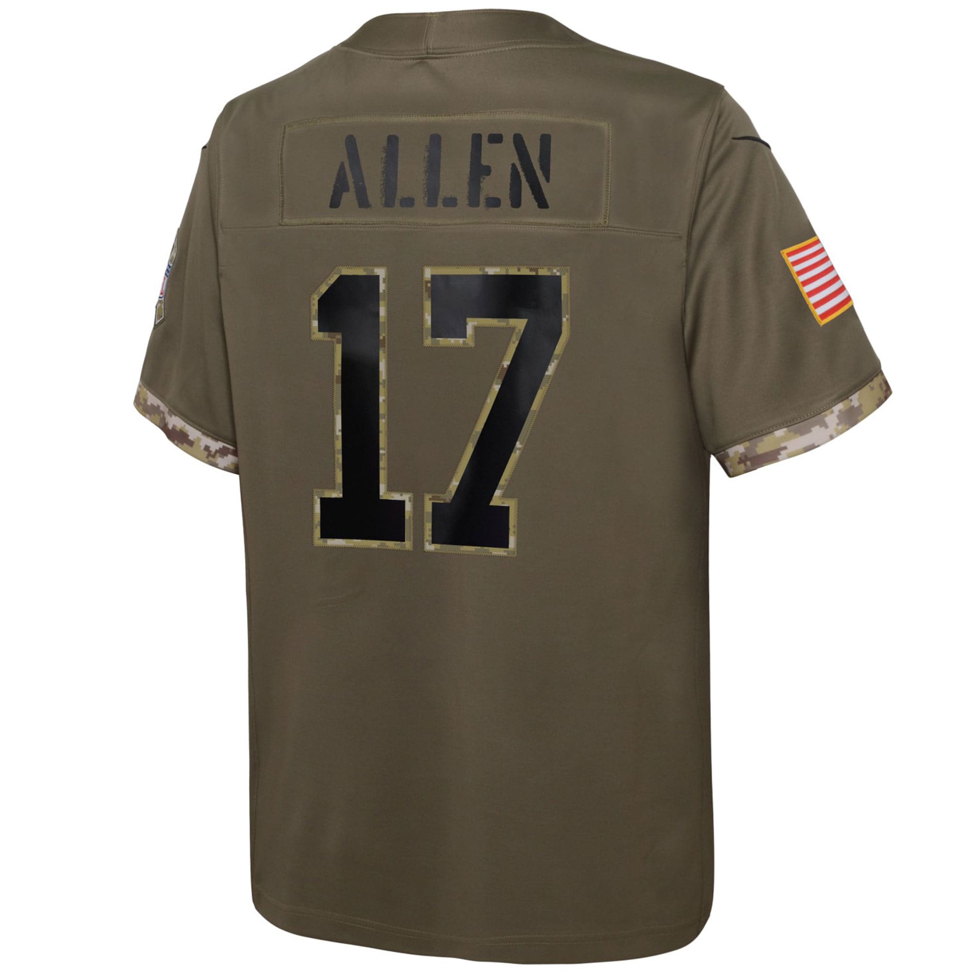 Youth Buffalo Bills Josh Allen Nike Olive 2022 Salute To Service Player Limited Jersey