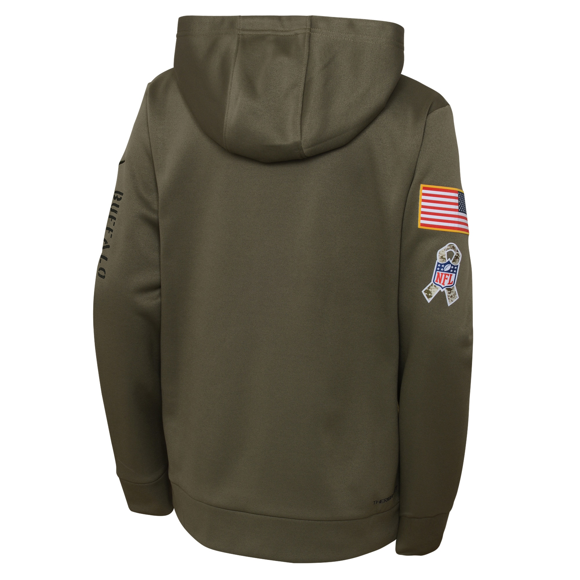 Youth Buffalo Bills Nike Olive 2022 Salute To Service Performance Pullover Hoodie